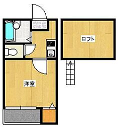 サンウィング吉塚 1Kの間取図画像