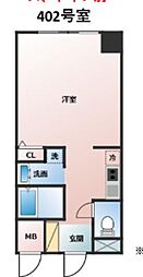 パラッツオ・マニフィコ 1Kの間取図画像