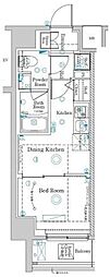 Raffistar中野本町 1DKの間取図画像