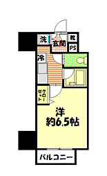 スパシエ八王子クレストタワー 1Kの間取図画像