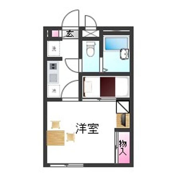 レオパレスブリッサ北花田 ｜大阪府堺市北区北花田町４丁(賃貸アパート1K・1階・19.87㎡)の写真 その2