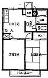 グリーンシティ浅香 2DKの間取図画像