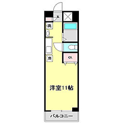 フィットハイム日の出 1Kの間取図画像