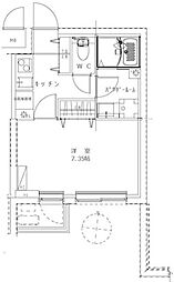 genoviawarabi 1Kの間取図画像