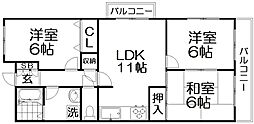 HIKO壱番館 3LDKの間取図画像