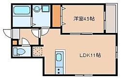 リテラ春日公園1 1LDKの間取図画像