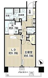 アクアシティ芝浦 1LDKの間取図画像