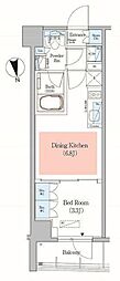 アーバネックス日本橋馬喰町 1DKの間取図画像