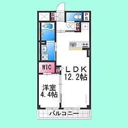 レヴォントゥレット2 1LDKの間取図画像