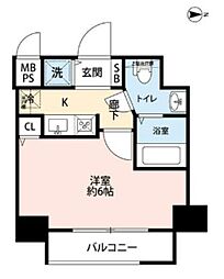 ロイヤルアメニティー西戸山 1Kの間取図画像