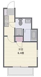 グリーンヒルズ杉田 1階1Kの間取り