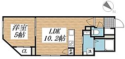 CREAL文京千石II 1LDKの間取図画像