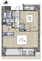 麻布十番テラス 1LDKの間取図画像