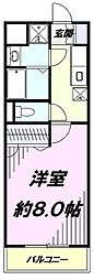 ラ・シャンテ 1Kの間取図画像