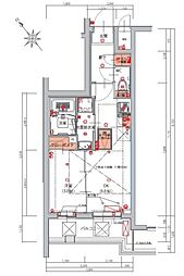 ハーモニーレジデンス東京南砂パークサイド 1DKの間取図画像