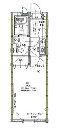 ブロンテ宮崎台 1Kの間取図画像