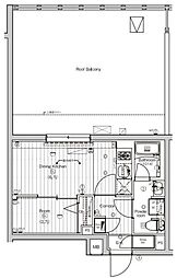 杉並区和田3丁目マンション 1DKの間取図画像