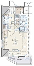 コンシェリア芝公園TOKYOPREMIUM 1Kの間取図画像
