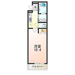 フジパレス堺北庄町 1Kの間取図画像