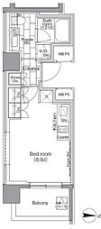 パークハビオ東陽町 ワンルームの間取図画像