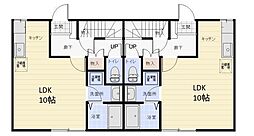 谷アパート 2LDKの間取図画像