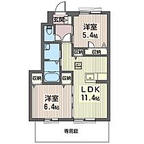 石浜コモンシティーＤ 00102 ｜ 栃木県宇都宮市江曽島町1400-2（賃貸アパート2LDK・1階・53.39㎡） その2