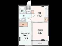 ノアール 5階2DKの間取り