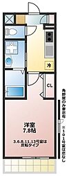 トポリーノ 1Kの間取図画像
