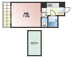 コンドミニアム平尾 1Kの間取図画像