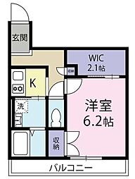 HALEIWAヴィレッジ 1Kの間取図画像
