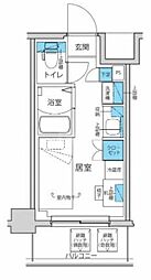 キャンパスヴィレッジ登戸 1階ワンルームの間取り