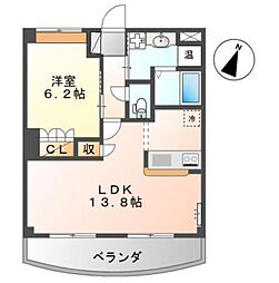 サンヒルズ 1LDKの間取図画像