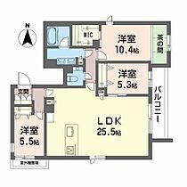 メゾンゴールド高取 A0301 ｜ 福岡県福岡市早良区高取１丁目360（賃貸マンション3LDK・3階・100.10㎡） その2