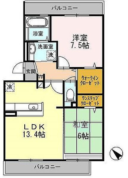 パークサイドヴィラ中百舌鳥 ｜大阪府堺市北区百舌鳥西之町３丁(賃貸アパート2LDK・3階・62.65㎡)の写真 その2