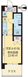 ビイルーム吉祥寺 1Kの間取図画像
