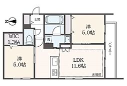 ChloeEast 2LDKの間取図画像