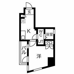 レジオス板橋本町アヴィニティー 1Kの間取図画像