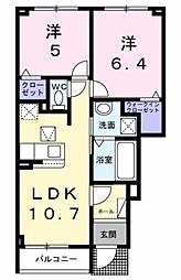 マーナ リエール 2LDKの間取図画像