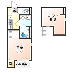 プレミアムテラスあびこ ワンルームの間取図画像
