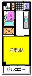 第8頼長ビル 1Kの間取図画像