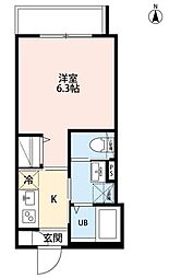 robot home 日進VI(ロボットホーム ニッシンシックス) 1Kの間取図画像