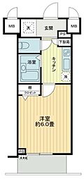 グローバン板橋 1Kの間取図画像