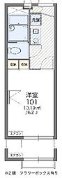 レオパレスブルーツリー 1Kの間取図画像