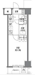 TLRRESIDENCEOTORII 1Kの間取図画像