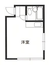 ＶＩＰ新大久保 2階ワンルームの間取り