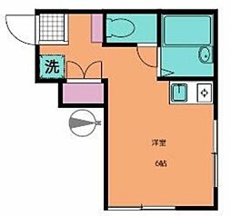 ミュウハイツ ワンルームの間取図画像