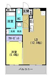 ローズレジデンス 1LDKの間取図画像