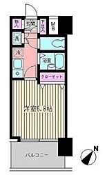 ビイルーム新宿 1Kの間取図画像