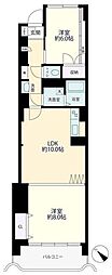 目黒フラワーマンション 2LDKの間取図画像