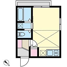 オレンジヒルズ ワンルームの間取図画像